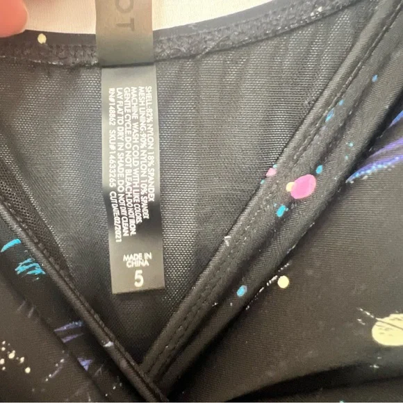 TORRID Asymmetrical One Piece Swimsuit Swim Dress Galaxy Celestial Sz 5X - Picture 11 of 13